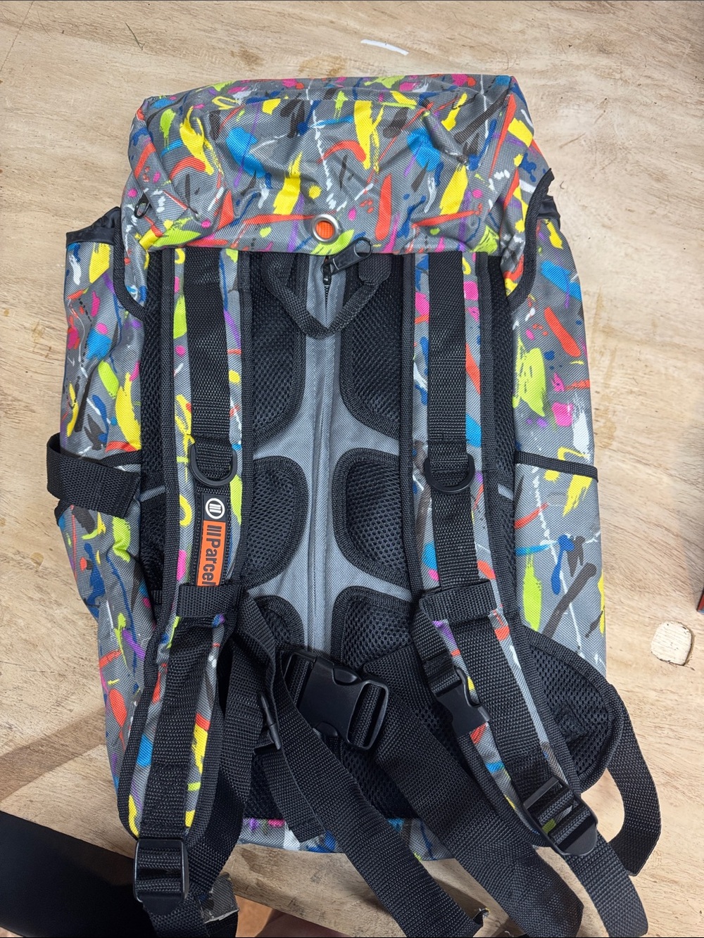 Parcel Gray Paint-Splash Backpack - Picture 2 of 4